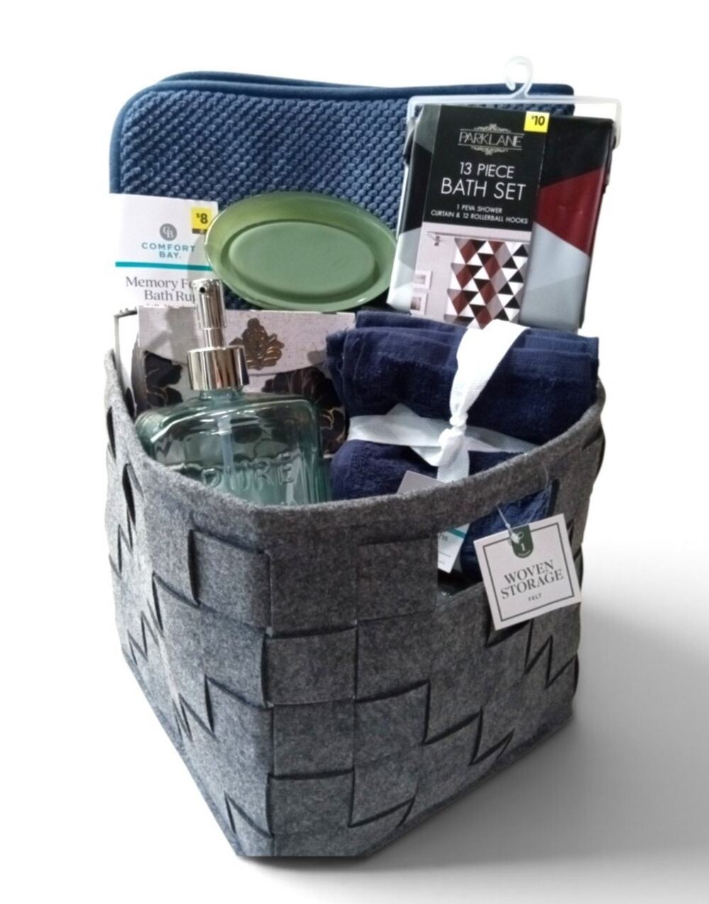 7 Piece Bathroom Accessories Bundle NWT Items Shower Curtain, Mat, Pump, & More